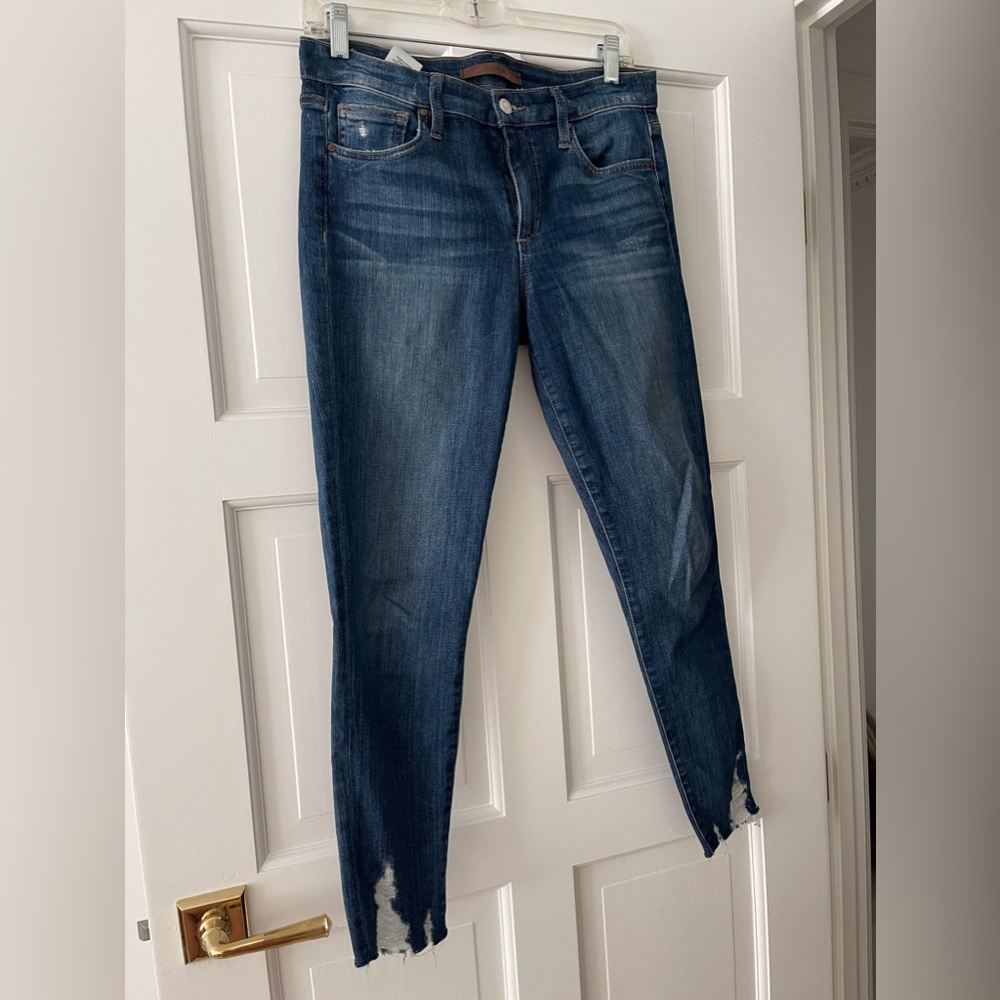 Joes Jeans + distressed skinny ankle style